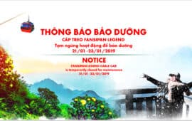 ANNOUNCEMENT OF PERIODIC MAINTENANCE OF FANSIPAN SAPA CABLE CARS