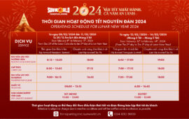 ANNOUCEMENT: OPERATING SCHEDULE FOR LUNAR NEW YEAR 2024 (FROM FEBRUARY 8 TO FEBRUARY 14, 2024)
