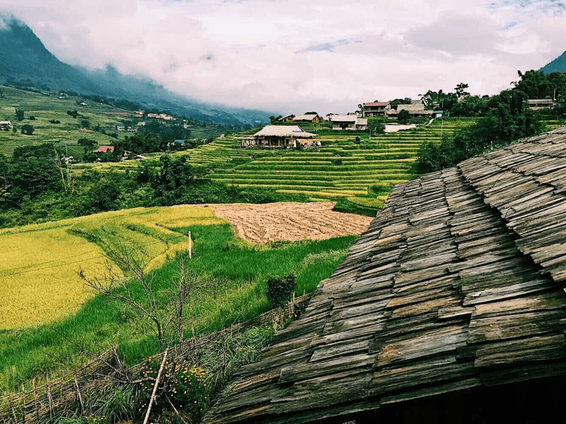 Khung cảnh bình yên tại Bản Tả Van - một bản làng thuộc khu vực Thung lũng Mường Hoa 