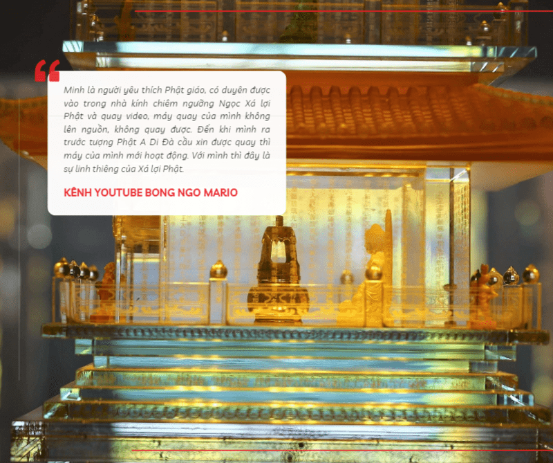 Cảm nhận của du khách khi được chiêm ngưỡng Ngọc Xá lợi Phật trong lòng Đại tượng Phật A Di Đà