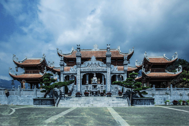 Không gian chùa Bảo An nhìn từ xa