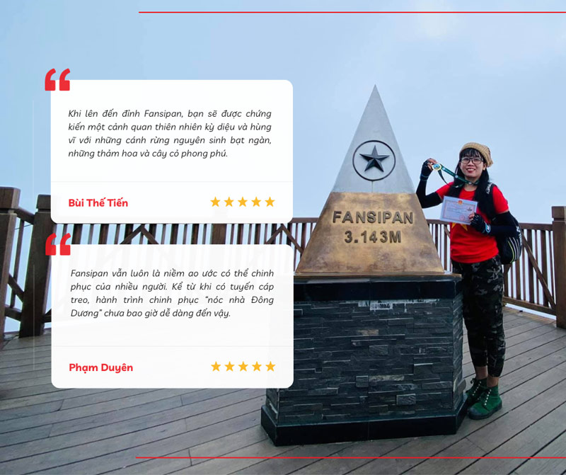 Du khách chia sẻ trải nghiệm khi chinh phục đỉnh Fansipan trong chuyến du lịch Fansipan