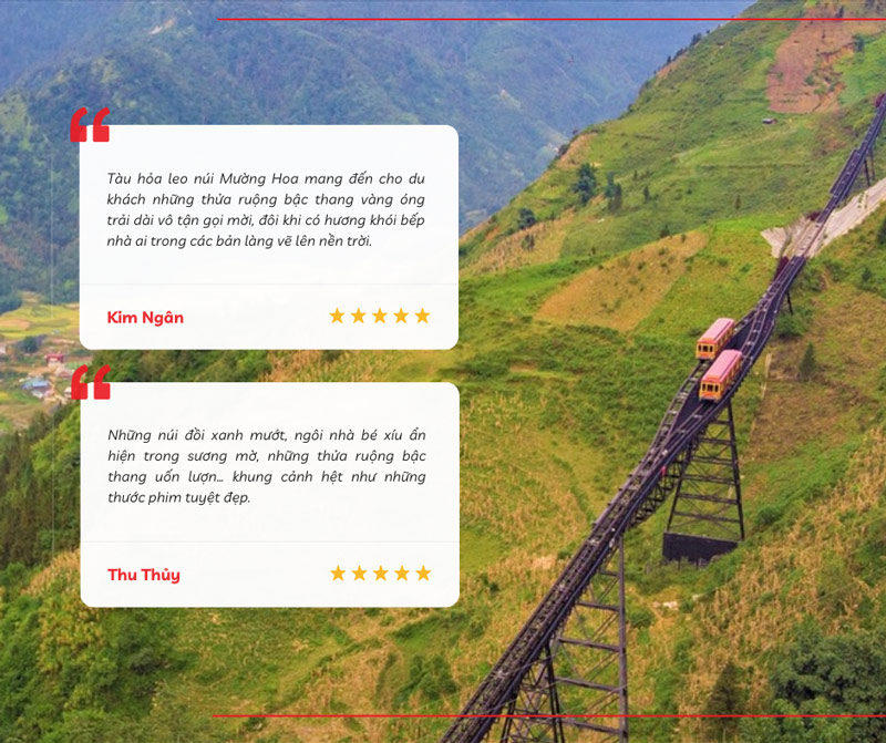 Chia sẻ của du khách về chuyến đi tàu hỏa Mường Hoa ngắm ruộng lúa vùng cao