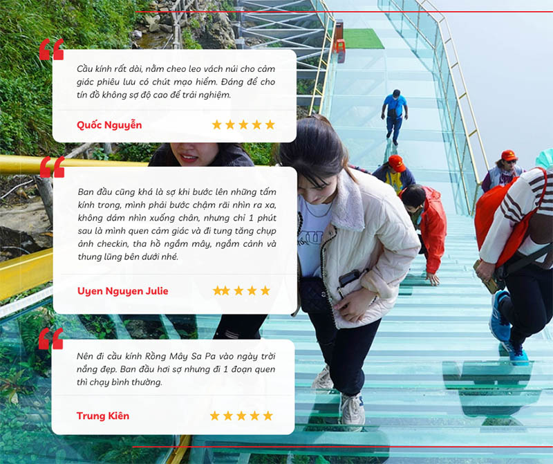 Chia sẻ của du khách về trải nghiệm đi bộ trên cầu kính Sa Pa
