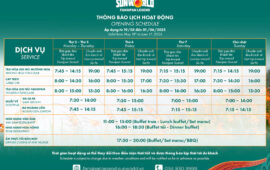 ANNOUNCEMENT: UPDATED OPERATION SCHEDULE AT SUN WORLD FANSIPAN LEGEND (FROM MAY 19 TO JUNE 1, 2025)