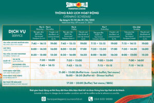 ANNOUNCEMENT: UPDATED OPERATION SCHEDULE AT SUN WORLD FANSIPAN LEGEND (FROM MAY 19 TO JUNE 1, 2025)