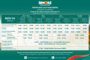 NOTICE OF OPERATION SCHEDULE FROM JULY 1, 2025